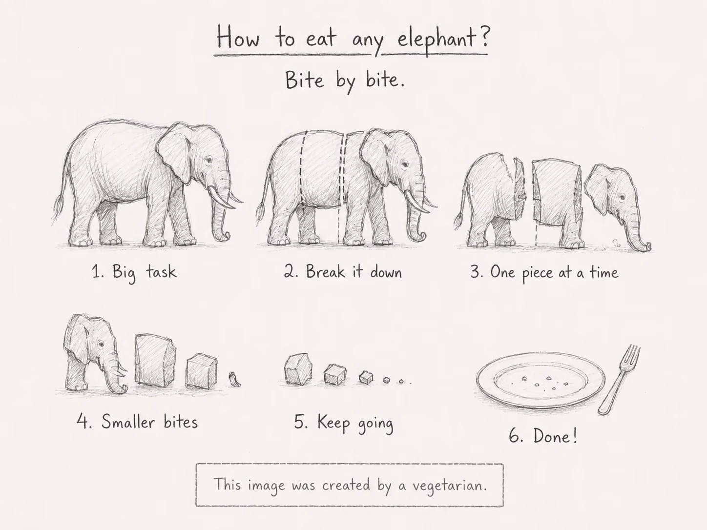How to eat an elephant? Bite by bite.