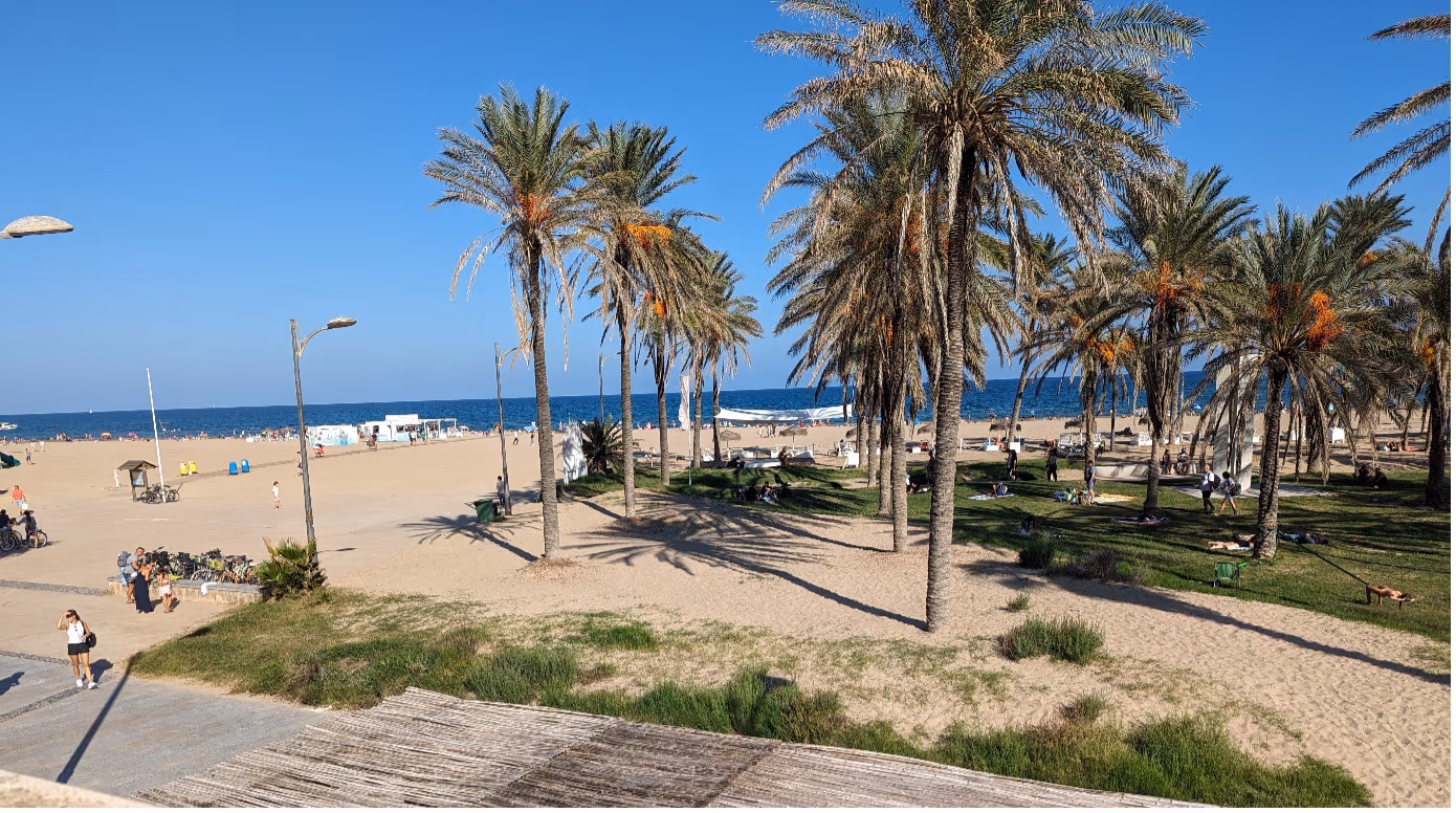 Our retreat location had a direct view of Valencia's beach